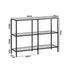 Oikiture Console Table Tempered Glass 3 Shelves Black