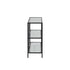 Oikiture Console Table Tempered Glass 3 Shelves Black