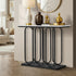 Console Table Faux Marble Effect Entry Hallway Display Black