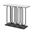 Console Table Faux Marble Effect Entry Hallway Display Black