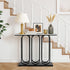 Console Table Faux Marble Effect Entry Hallway Display Black