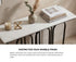 Console Table Faux Marble Effect Entry Hallway Display Black
