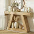Console Table with Thick 10cm Top & Natural Wood‑Look Finish – Natural