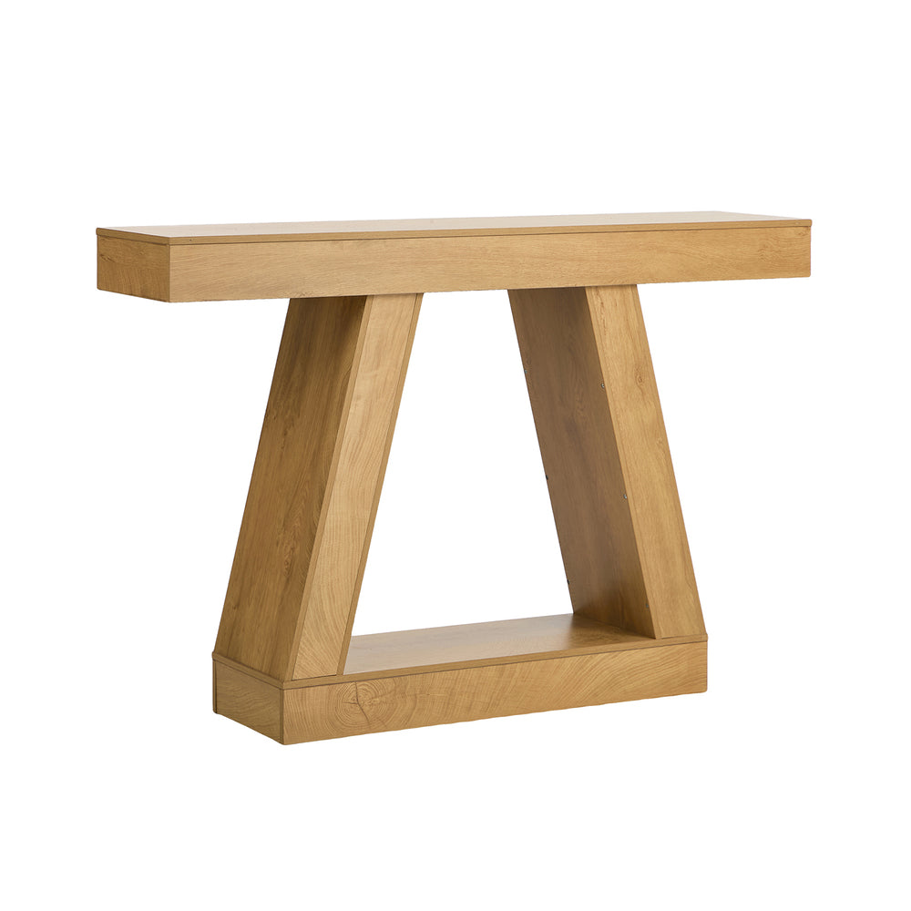 Console Table with Thick 10cm Top & Natural Wood‑Look Finish – Natural