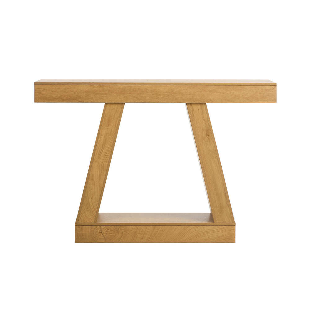 Console Table with Thick 10cm Top & Natural Wood‑Look Finish – Natural