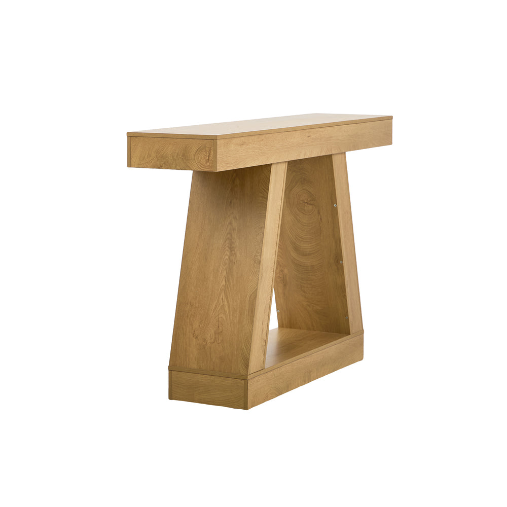 Console Table with Thick 10cm Top & Natural Wood‑Look Finish – Natural