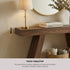 Oikiture Console Table Hallway Display Shelf Walnut