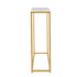 Console Table Marble-look Iron Gold&White