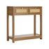 Oikiture Console Table 2 Drawer Hallway Display Shelf Oak