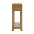 Oikiture Console Table 2 Drawer Hallway Display Shelf Oak