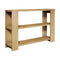 Oikiture Console Table 120cm 2 Open Shelves Entryway Hallway Hall Table Natural