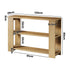 Oikiture Console Table 120cm 2 Open Shelves Entryway Hallway Hall Table Natural