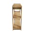 Oikiture Console Table 120cm 2 Open Shelves Entryway Hallway Hall Table Natural