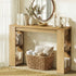 Oikiture Modern Console Table Display Shelf Entryway Decor Natural