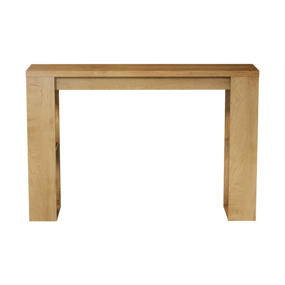 Oikiture Modern Console Table Display Shelf Entryway Decor Natural