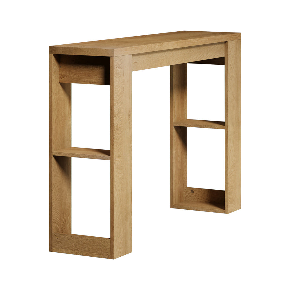 Oikiture Modern Console Table Display Shelf Entryway Decor Natural