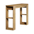 Oikiture Modern Console Table Display Shelf Entryway Decor Natural
