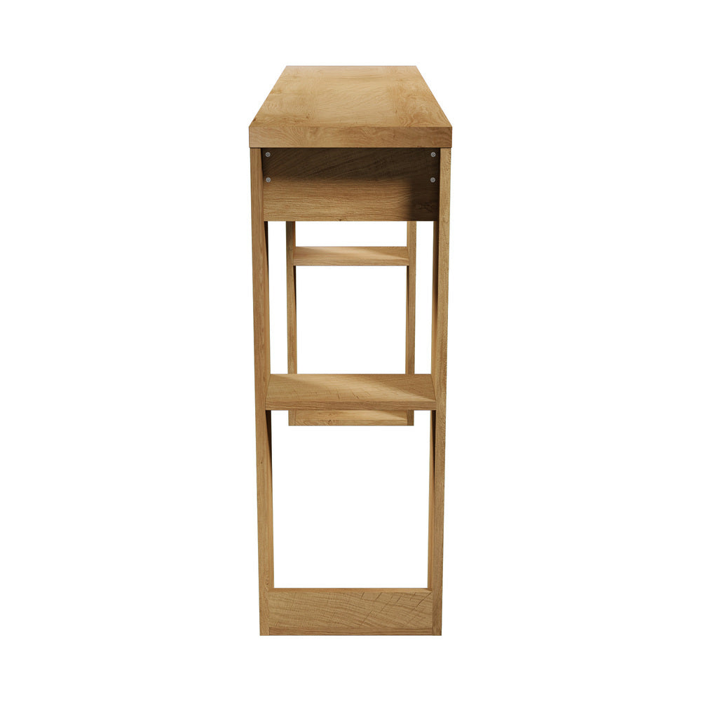 Oikiture Modern Console Table Display Shelf Entryway Decor Natural