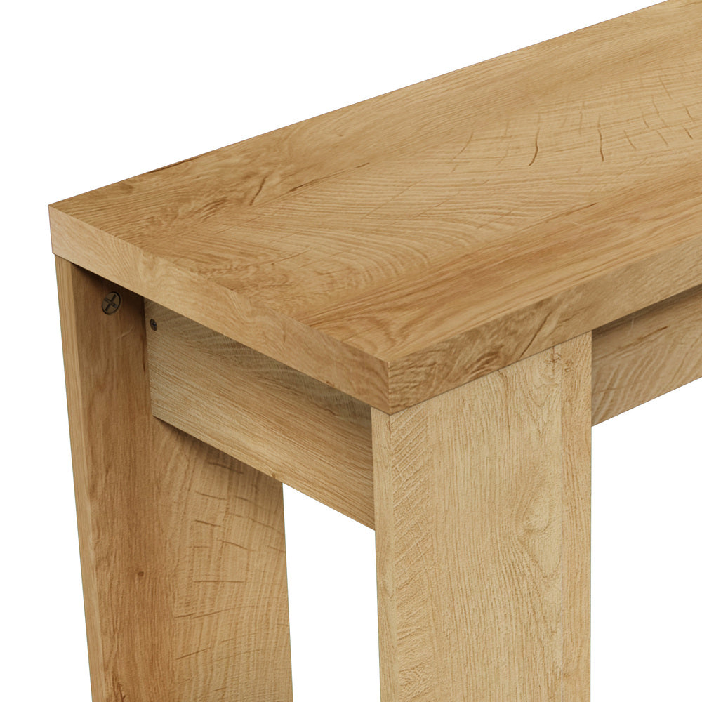 Oikiture Modern Console Table Display Shelf Entryway Decor Natural