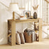 Oikiture Modern Console Table Display Shelf Entryway Decor Natural