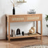 Console Table 2 Drawers Entry Table Display Shelf Natural