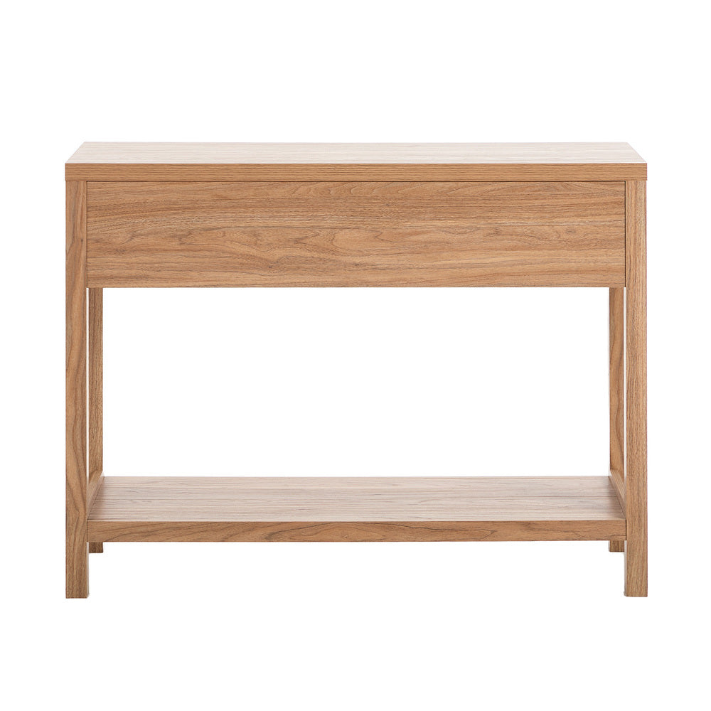 Console Table 2 Drawers Entry Table Display Shelf Natural