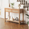 Console Table 2 Drawers Entry Table Display Shelf Natural
