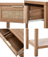 Console Table 2 Drawers Entry Table Display Shelf Natural