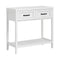 Oikiture Console Table 2 Drawers Hallway Entryway Furniture White