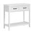 Oikiture Console Table 2 Drawers Hallway Entryway Furniture White