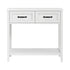 Oikiture Console Table 2 Drawers Hallway Entryway Furniture White