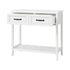 Oikiture Console Table 2 Drawers Hallway Entryway Furniture White