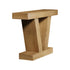Oikiture Console Table Narrow Sofa Table V-Shape Storage Natural