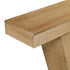 Oikiture Console Table Narrow Sofa Table V-Shape Storage Natural
