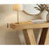 Oikiture Console Table Narrow Sofa Table V-Shape Storage Natural