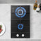 Gas Cooktop 30cm 2 Burner Built-in Stove Glass Cook Top NG LPG Wok Burner