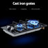 Gas Cooktop 30cm 2 Burner Built-in Stove Glass Cook Top NG LPG Wok Burner