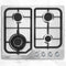 60cm Gas Cooktop – 4 Burners, Wok Burner, Flame Failure, NG/LPG, Stainless