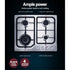60cm Gas Cooktop – 4 Burners, Wok Burner, Flame Failure, NG/LPG, Stainless