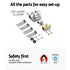 60cm Gas Cooktop – 4 Burners, Wok Burner, Flame Failure, NG/LPG, Stainless