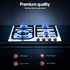 60cm Gas Cooktop – 4 Burners, Wok Burner, Flame Failure, NG/LPG, Stainless