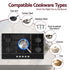 90cm Gas Cooktop 5 Burner – Tempered Glass LPG/NG Triple Crown Black