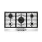 90cm Gas Cooktop 5 Burner – Stainless Steel LPG/NG Triple Crown Silver