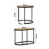 2‑Piece Nesting Coffee Table Set – Black/Natural, Metal Frame, Wood Top