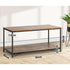 Coffee Table Storage Rack 2-Tier Black&Walnut