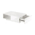 Coffee Table LED High Gloss Storage Drawer White