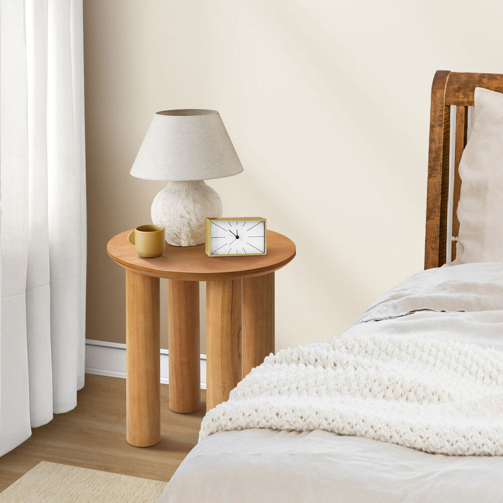 Coffee Table Side End Tables Round Wooden