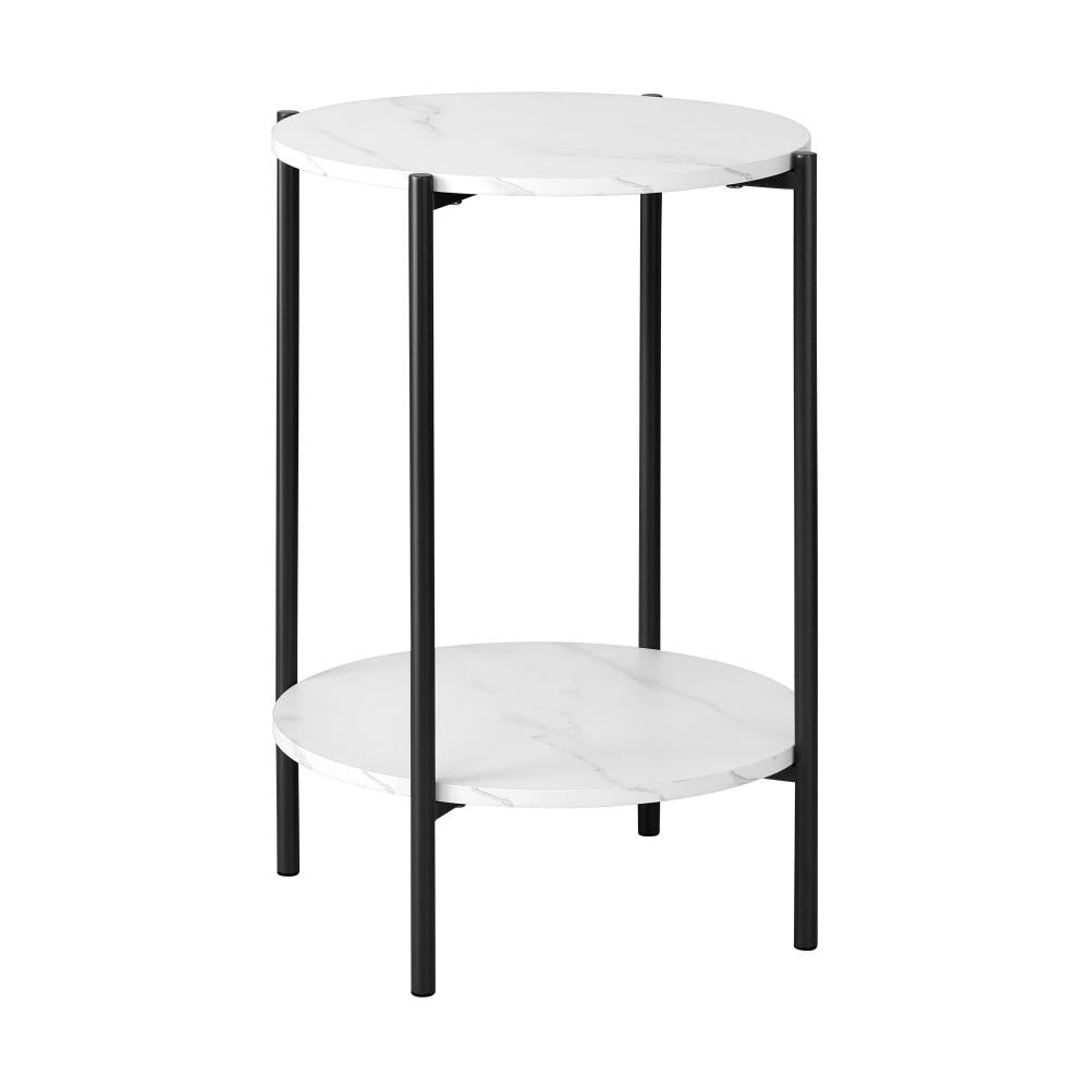 Coffee Table Round Dual-Tier Marble