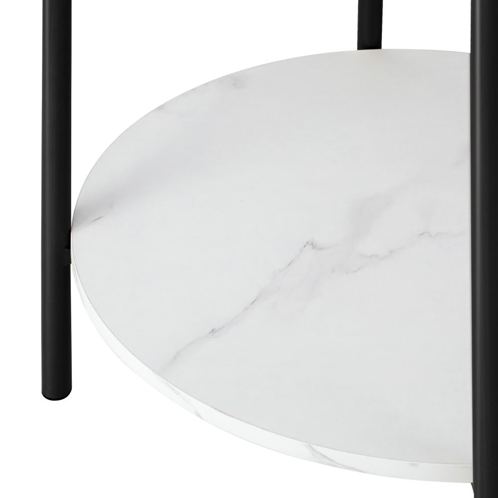 Coffee Table Round Dual-Tier Marble