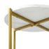 Round Coffee Table 2 Tier Marble Top Metal Gold Frame